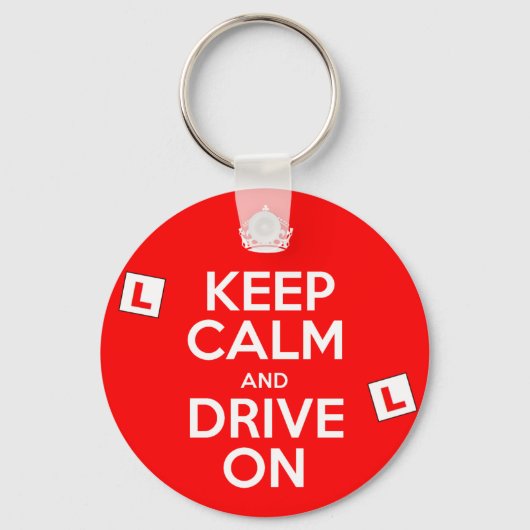 Ruhe behalten und die Lernschlüsselkette mit dem L Schlüsselanhänger (Vorderseite)