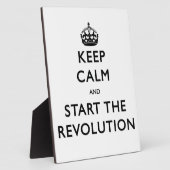 Ruhe behalten und die Revolution zu starten Fotoplatte (Seite)