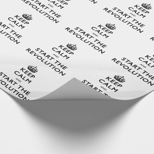 Ruhe behalten und die Revolution zu starten Geschenkpapier (Ecke)