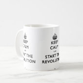 Ruhe behalten und die Revolution zu starten Kaffeetasse (Vorderseite Links)