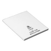 Ruhe behalten und die Revolution zu starten Notizblock (angewinkelt)