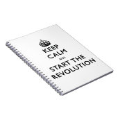 Ruhe behalten und die Revolution zu starten Notizblock (Rechte Seite)