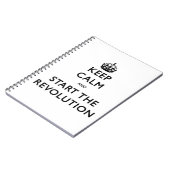 Ruhe behalten und die Revolution zu starten Notizblock (Linke Seite)