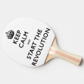 Ruhe behalten und die Revolution zu starten Tischtennis Schläger (Seitenansicht)