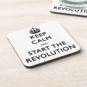 Ruhe behalten und die Revolution zu starten Untersetzer (Linke Seite)