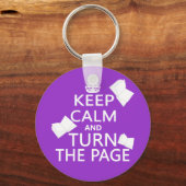 Ruhe behalten und die Seite drehen Schlüsselanhänger (Vorderseite)