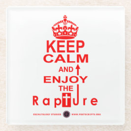 Ruhe behalten und die Vergewaltigung genießen Glasuntersetzer