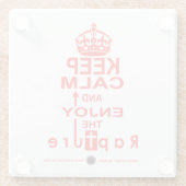 Ruhe behalten und die Vergewaltigung genießen Glasuntersetzer (Rückseite)