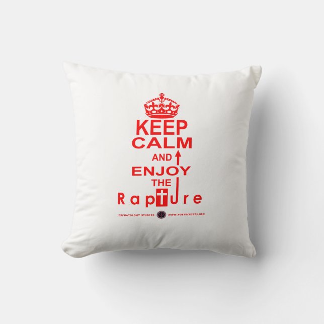 Ruhe behalten und die Vergewaltigung genießen Kissen (Vorderseite)