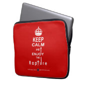 Ruhe behalten und die Vergewaltigung genießen Laptopschutzhülle (Vorderseite Links)