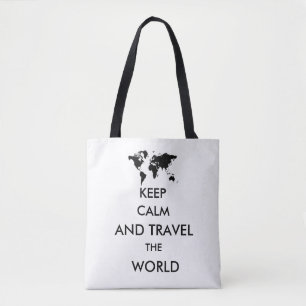 Ruhe behalten und die Welt bereisen Tasche