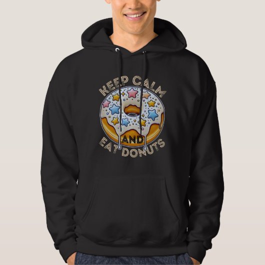 Ruhe behalten und Donuts essen Hoodie (Vorderseite)