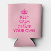 Ruhe behalten und eigene Kreation - Rosa Dosenkühler (Vorderseite)