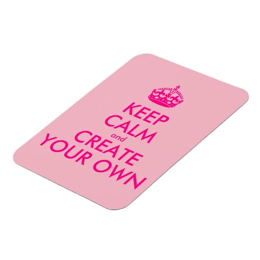 Ruhe behalten und eigene Kreation - Rosa Magnet (Linke Seite)