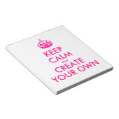 Ruhe behalten und eigene Kreation - Rosa Notizblock (angewinkelt)