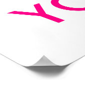 Ruhe behalten und eigene Kreation - Rosa Poster (Ecke)