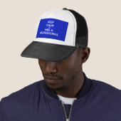 Ruhe behalten und ein berufliches truckerkappe (Beispiel)