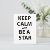 Ruhe behalten und ein Stern sein Postkarte (Stehend Vorderseite)