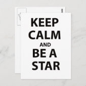 Ruhe behalten und ein Stern sein Postkarte (Vorne/Hinten)