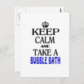 Ruhe behalten und eine Blase trinken Postkarte (Vorne/Hinten)