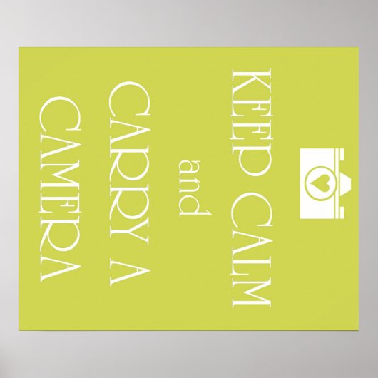 Ruhe behalten und eine Kamera tragen Poster (Vorne)