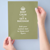 Ruhe behalten und eine Massage erhalten Flyer (Hand)