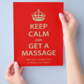 Ruhe behalten und eine Massage erhalten Flyer (Hand)