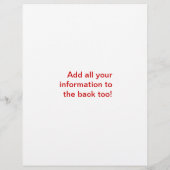 Ruhe behalten und eine Massage erhalten Flyer (Hinten)