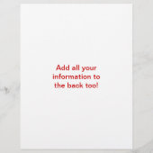 Ruhe behalten und eine Massage erhalten Flyer (Hinten)