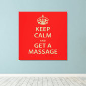 Ruhe behalten und eine Massage erhalten Leinwanddruck (Insitu (Holzboden))