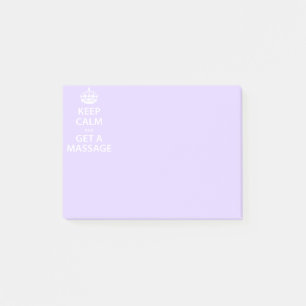 Ruhe behalten und eine Massage erhalten Post-it Klebezettel
