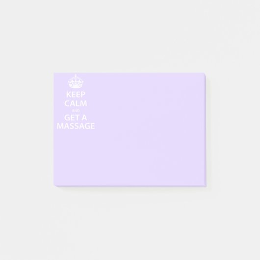 Ruhe behalten und eine Massage erhalten Post-it Klebezettel (Vorderseite)