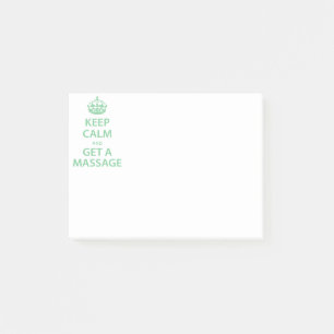 Ruhe behalten und eine Massage erhalten Post-it Klebezettel