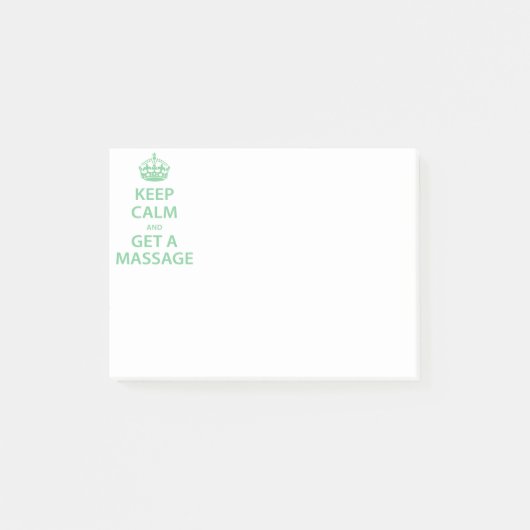 Ruhe behalten und eine Massage erhalten Post-it Klebezettel (Vorderseite)