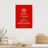 Ruhe behalten und eine Massage erhalten Poster (Küche)