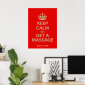Ruhe behalten und eine Massage erhalten Poster (Heimbüro)