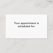 Ruhe behalten und eine Massage erhalten Terminkarte (Rückseite)