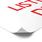 Ruhe behalten und einem Detektiv zuhören Poster (Ecke)