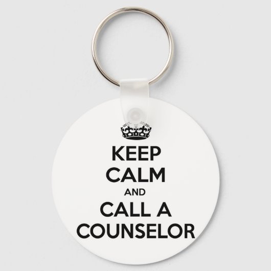 Ruhe behalten und einen Berater anrufen Schlüsselanhänger (Vorderseite)