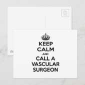 Ruhe behalten und einen Gefäßchirurgen rufen Postkarte (Vorne/Hinten)