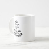 Ruhe behalten und einen Industriehygienisten nenne Kaffeetasse (Vorderseite Links)