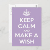 Ruhe behalten und einen Wunschlavender machen Postkarte (Vorne/Hinten)