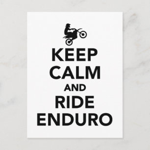 Ruhe behalten und Enduro reiten Postkarte