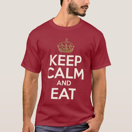 Ruhe behalten und essen T-Shirt (Vorderseite)
