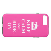 Ruhe behalten und fahren, rosa Case-Mate iPhone hülle (Rückseite (Horizontal))