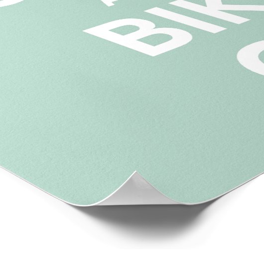 Ruhe behalten und Fahrrad fahren Poster (Ecke)