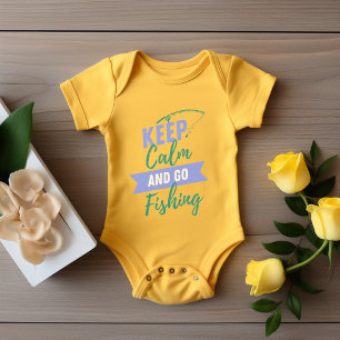 Ruhe behalten und fischen gehen baby strampler