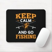 Ruhe behalten und fischen gehen mousepad (Mit Mouse)