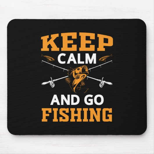 Ruhe behalten und fischen gehen mousepad (Vorne)