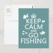 Ruhe behalten und fischen gehen postkarte (Vorne/Hinten)